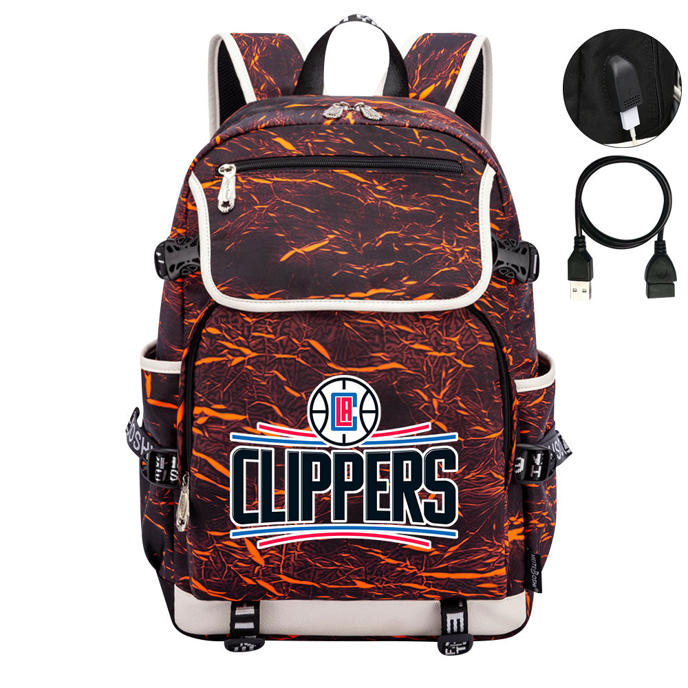 Los Angeles Clippers Backpack School Notebook Travel Bags