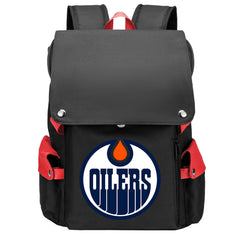 Edmonton Oilers Hockey Team School Backpack Oxford Laptop Bag