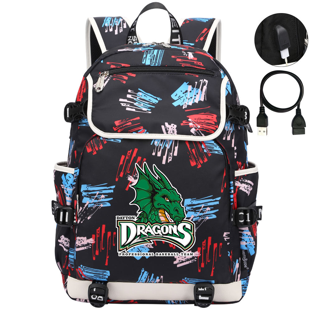 Dayton Dragons Backpack School Notebook Travel Bags
