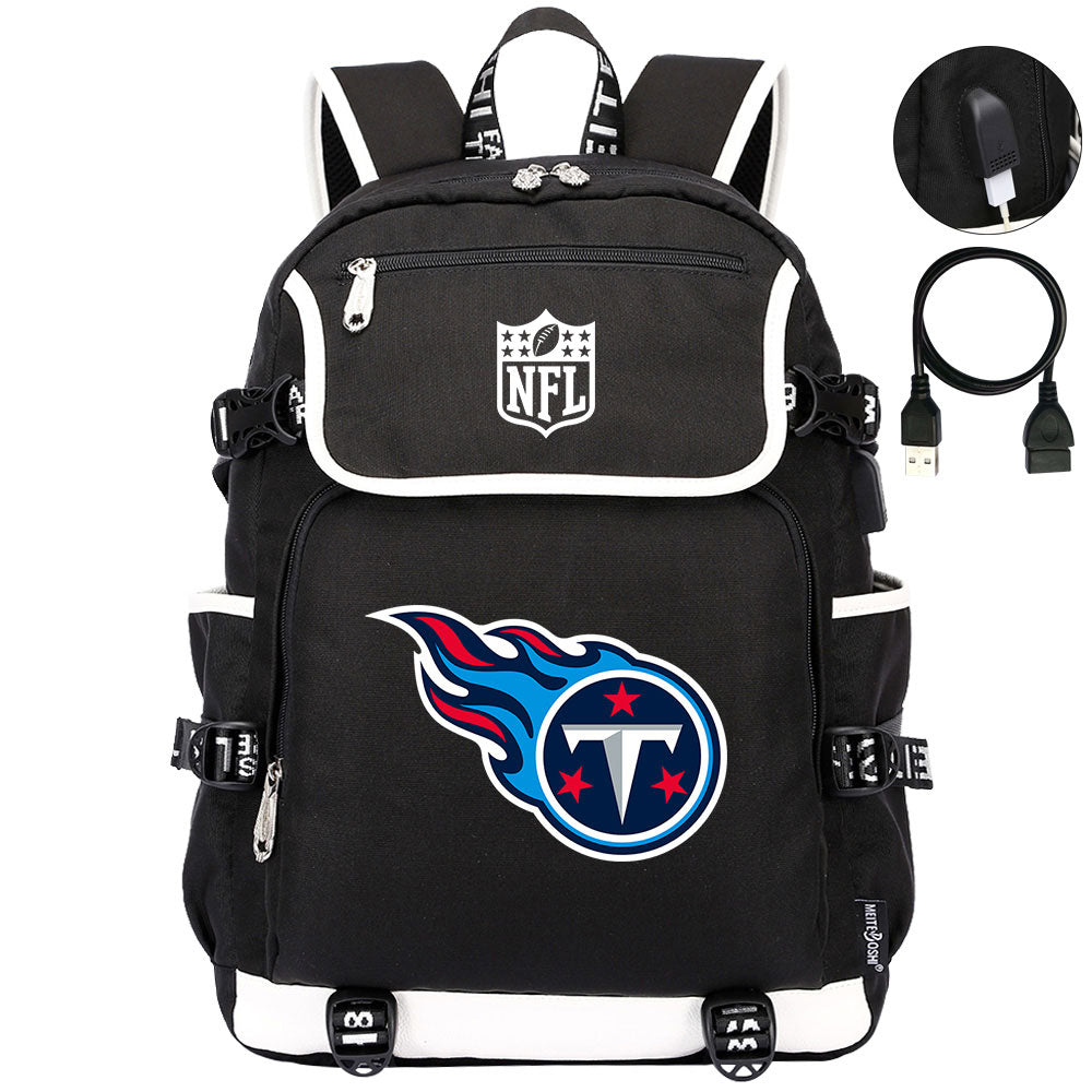 Tennessee Titans Football Rugby Backpack School Notebook Travel Bags