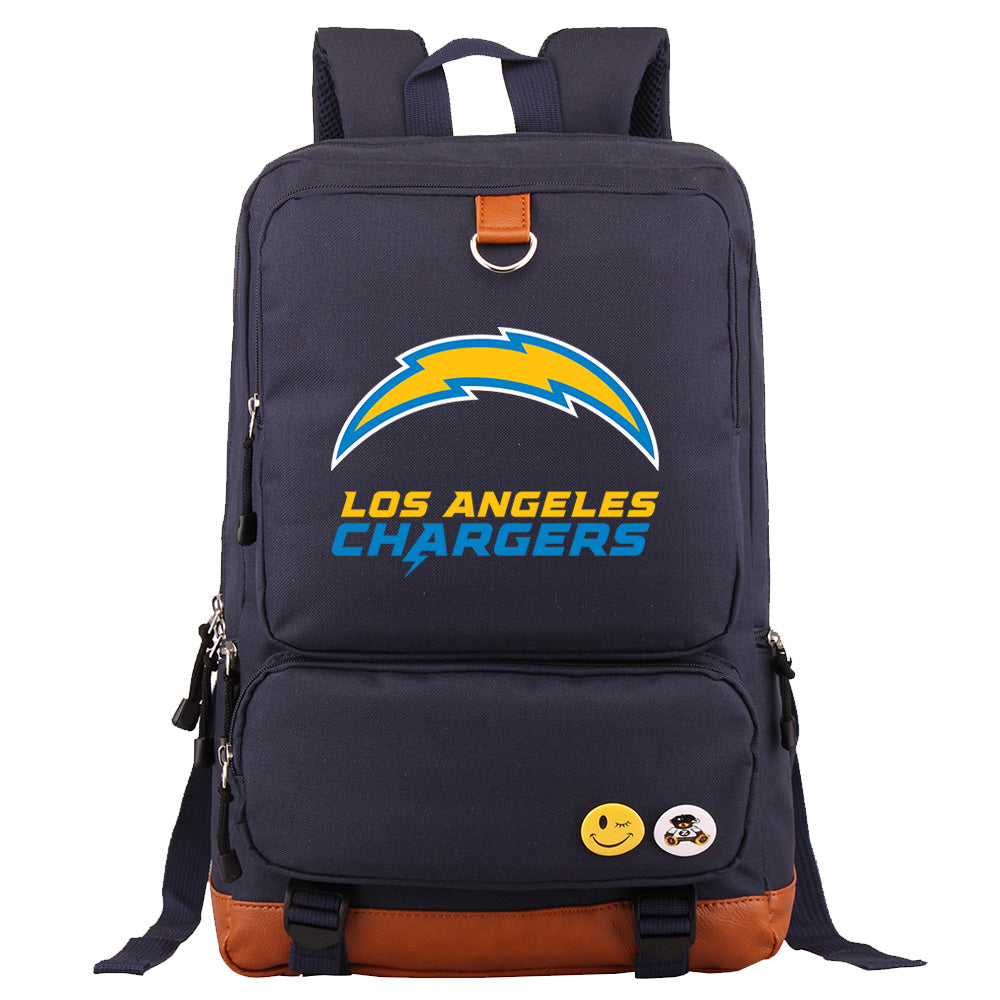 Los Angeles Chargers Football Team Rugby Proof Backpack NoteBook Laptop School Bag