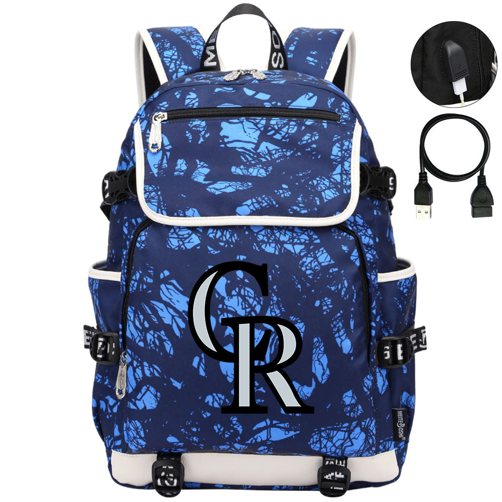 Colorado Rockies Backpack School Notebook Travel Bags