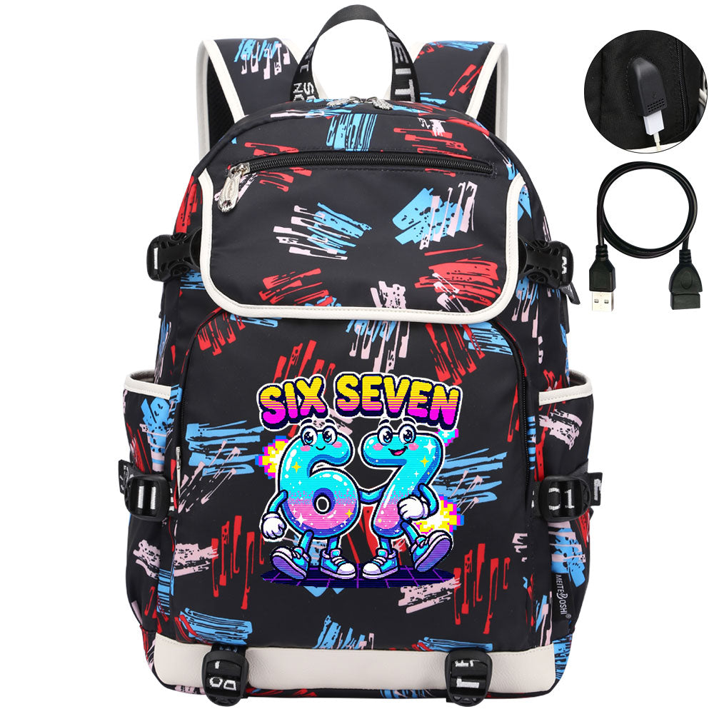 Steal a Brainrot 67 Backpack School Notebook Travel Bags