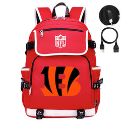 Cincinnati Bengals Football Team Rugby Backpack School Notebook Travel Bag