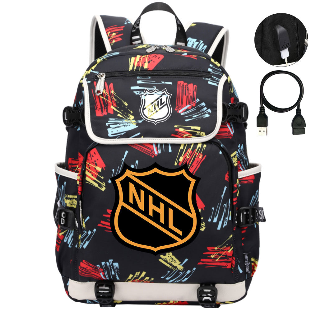 Hockey Team Backpack School Notebook Travel Bags