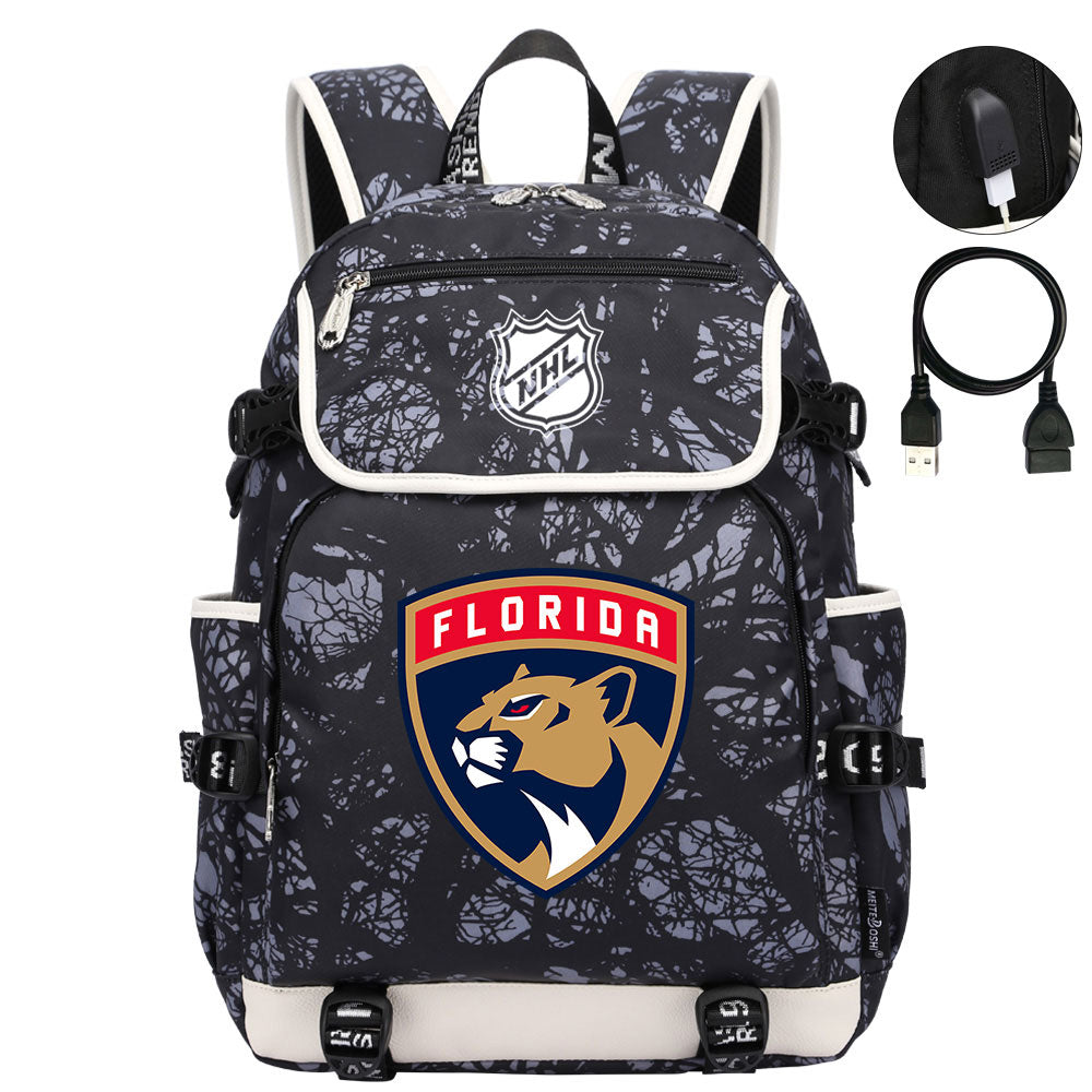 Florida Panthers Hockey League Backpack School Notebook Travel Bag