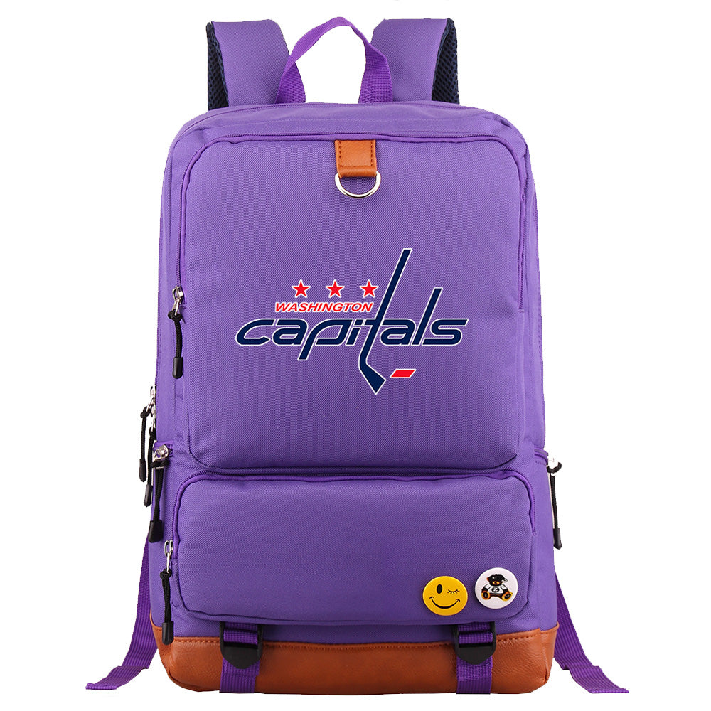 Washington Capitals Leafs Hockey Team Proof Backpack NoteBook Laptop School Bag