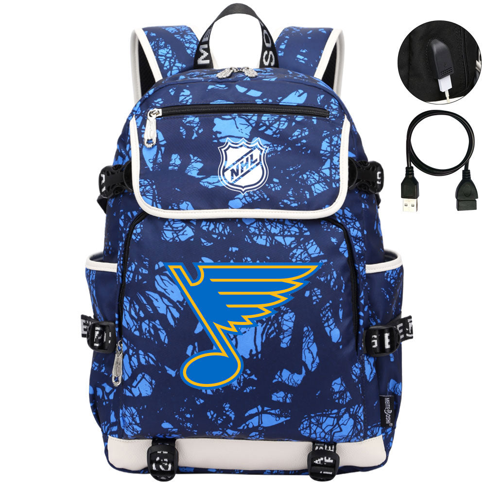 St Louis Blues Hockey Team Backpack School Notebook Travel Bags