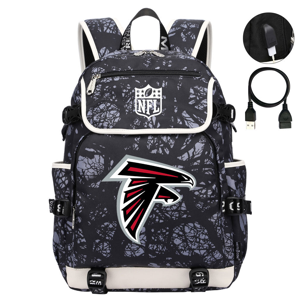 Atlanta Falcons Football Team Rugby Backpack School Notebook Travel Bag