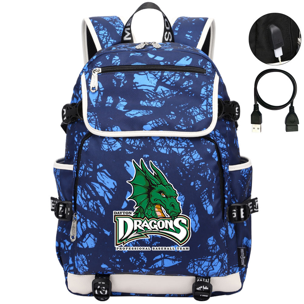 Dayton Dragons Backpack School Notebook Travel Bags