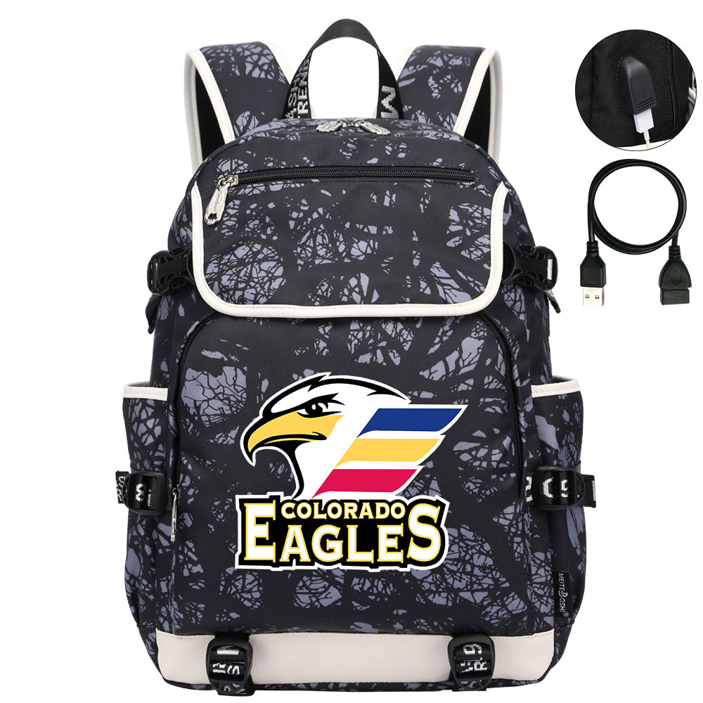Colorado Eagles Hockey League Backpack School Notebook Travel Bag