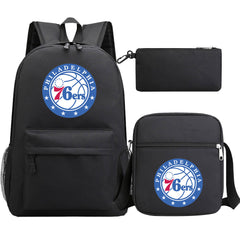 Philadelphia 76ers Basketball School Backpack Shoulder Bag Pencil Bags 3pcs Set