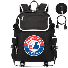 Montreal Expos Backpack School Notebook Travel Bags