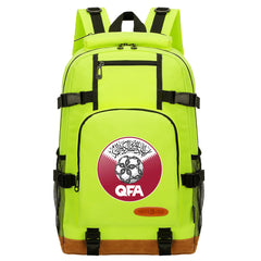 Qatar Football Association Waterproof Backpack School Notebook Travel Bag