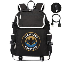 Cleveland Monsters Hockey League Backpack School Notebook Travel Bag