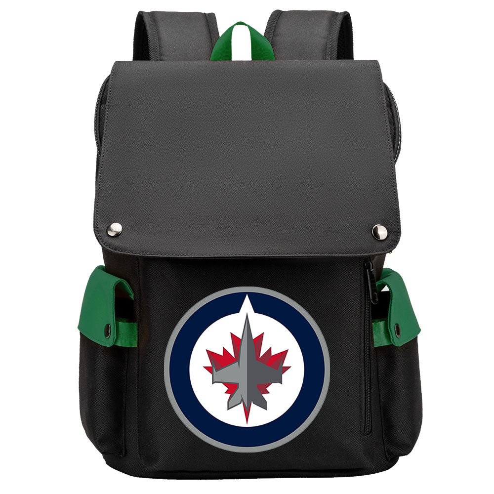 Winnipeg Jets Hockey Team School Backpack Oxford Laptop Bag