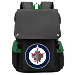 Winnipeg Jets Hockey Team School Backpack Oxford Laptop Bag