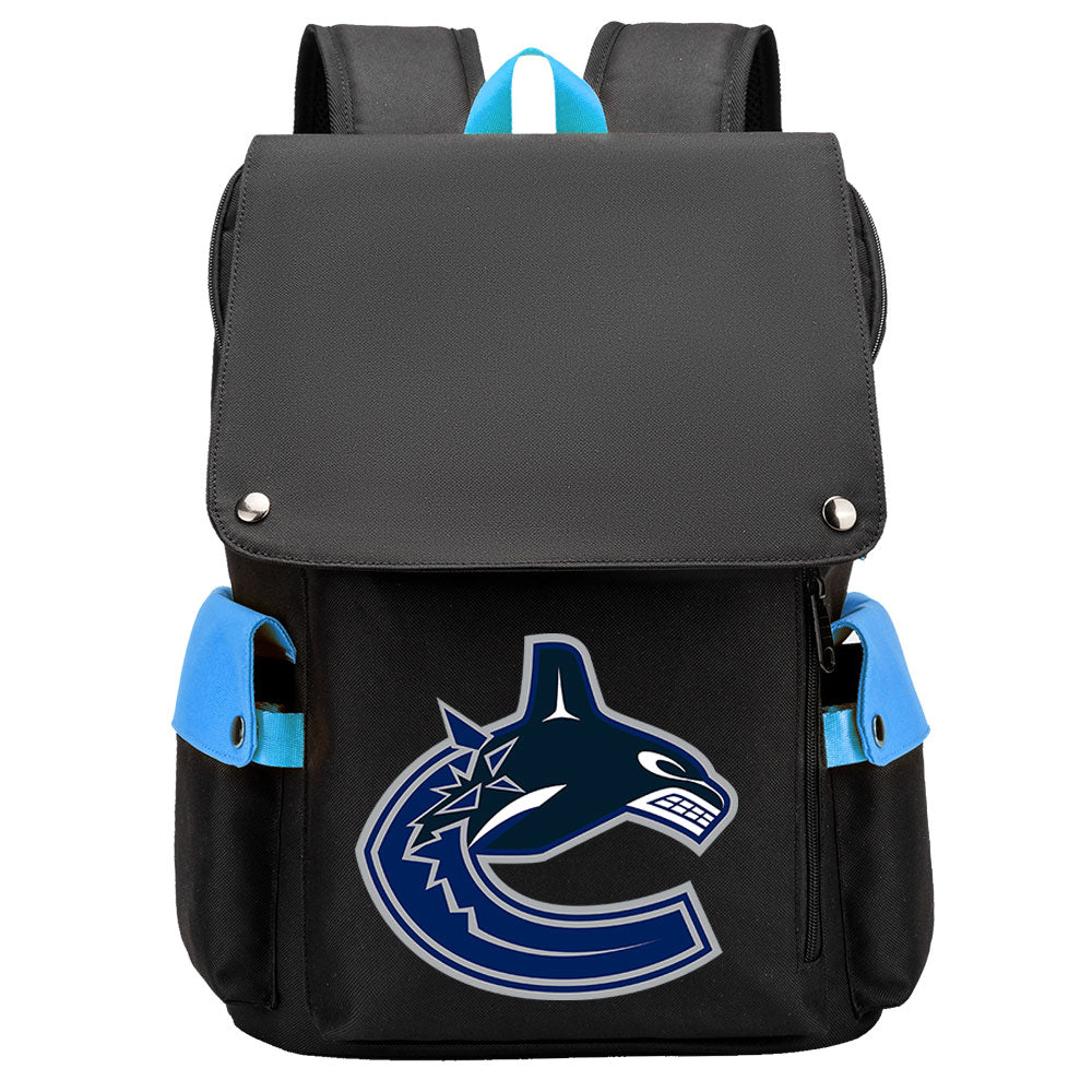 Vancouver Canucks Hockey Team School Backpack Oxford Laptop Bag