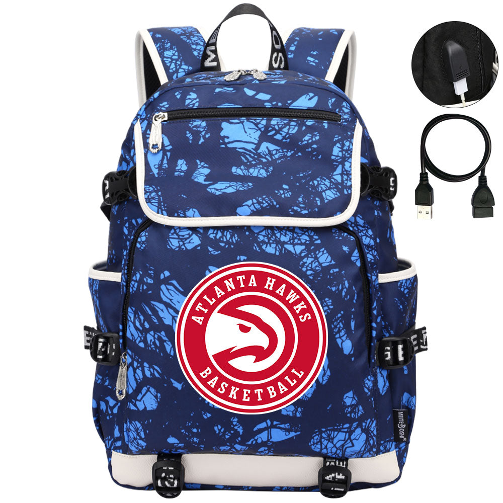 Atlanta Hawks Backpack School Notebook Travel Bags