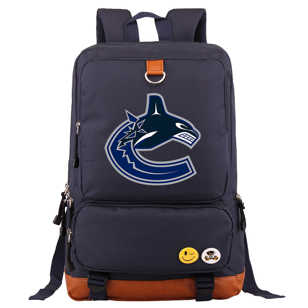 Vancouver Canucks Hockey Team Proof Backpack NoteBook Laptop School Bag