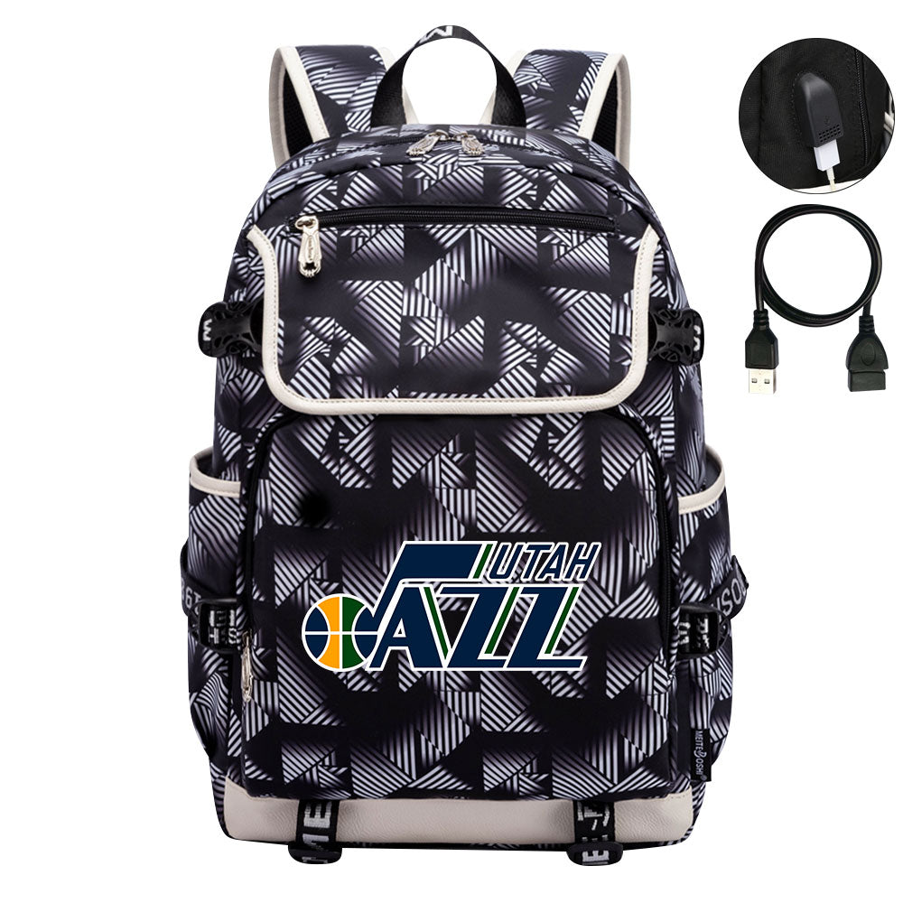 Utah Jazz Backpack School Notebook Travel Bags