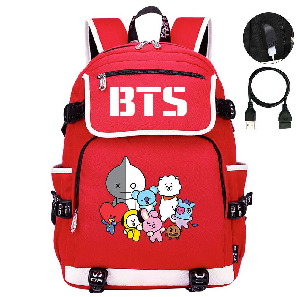 BTS Backpack School Notebook Travel Bags