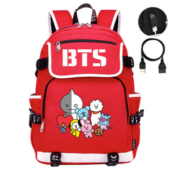 BTS Backpack School Notebook Travel Bags