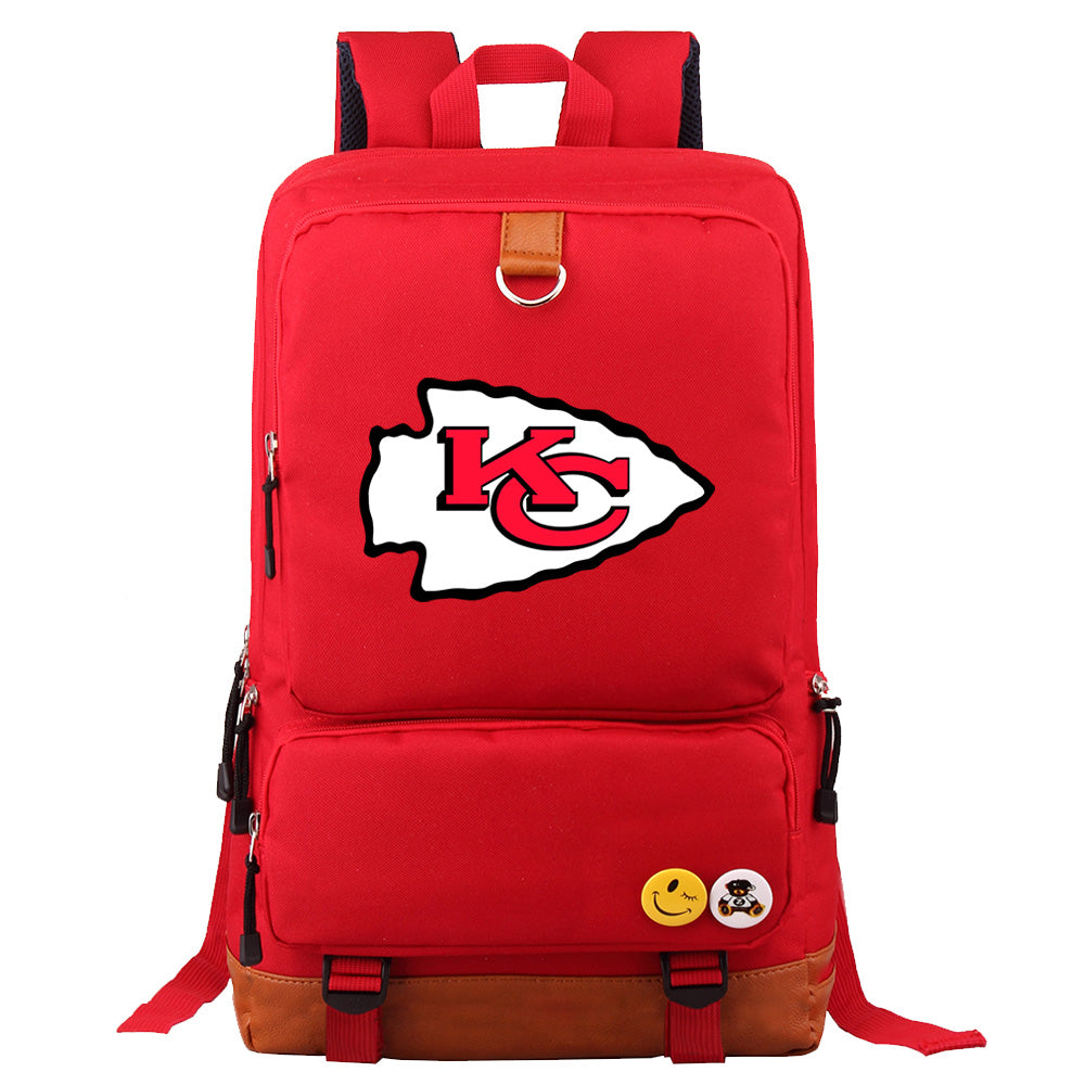 Kansas City Chiefs Football Team Rugby Proof Backpack NoteBook Laptop School Bag