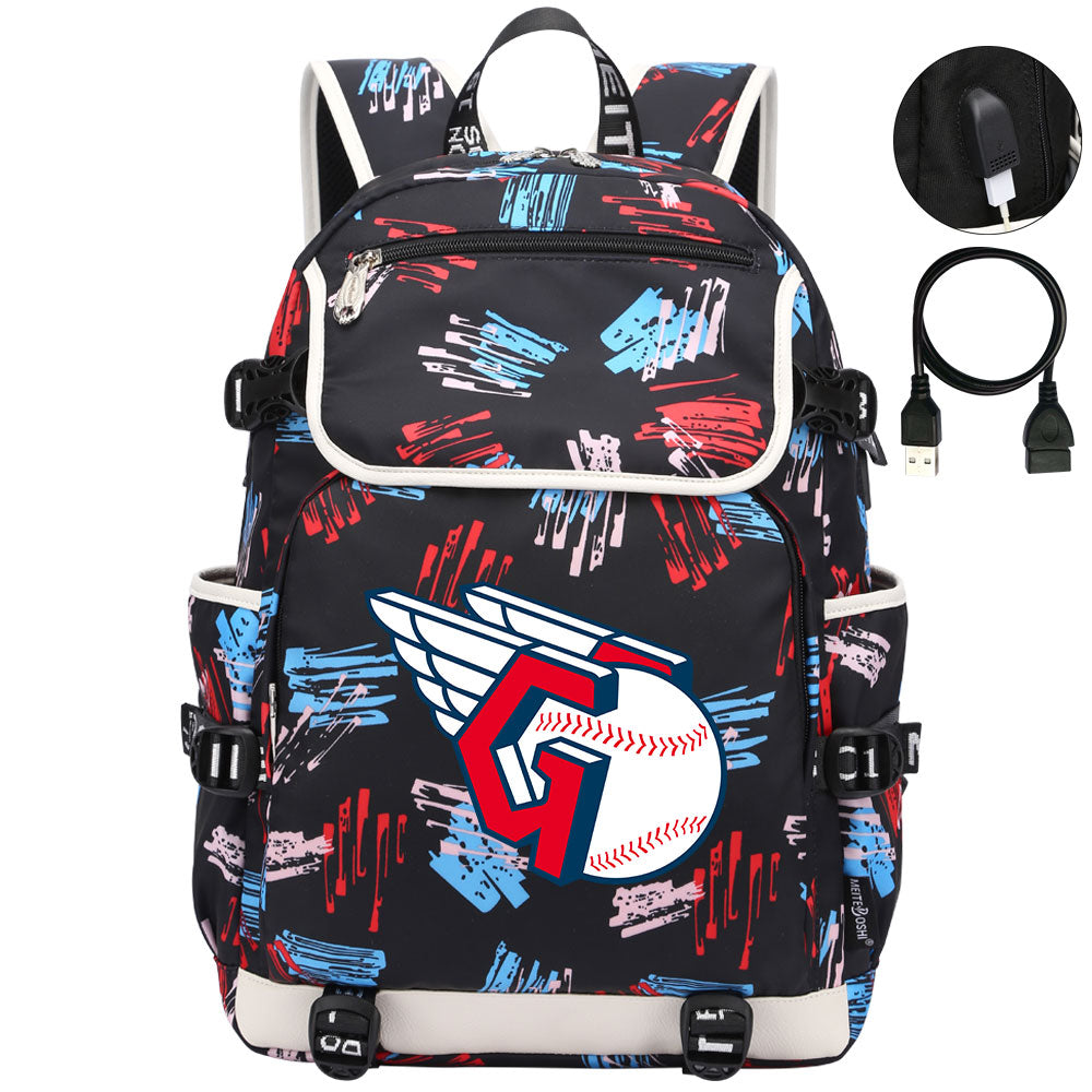 Cleveland Guardians Backpack School Notebook Travel Bags