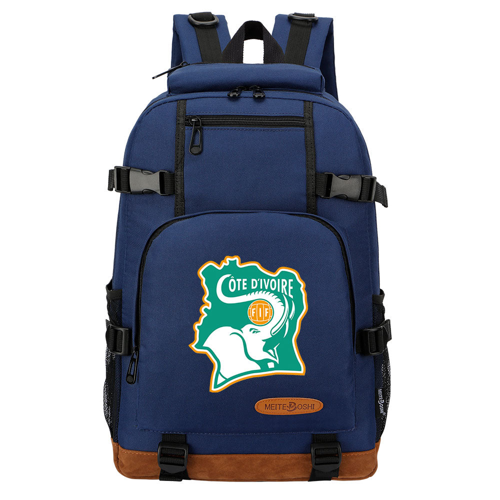 Ivory Coast National Football Team Waterproof Backpack School Notebook Travel Bag