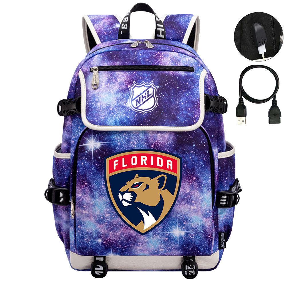 Florida Panthers Hockey League Backpack School Notebook Travel Bag
