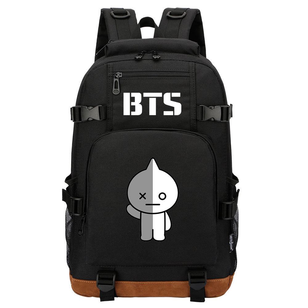 Kpop BTS VAN Waterproof Backpack School Notebook Travel Bag