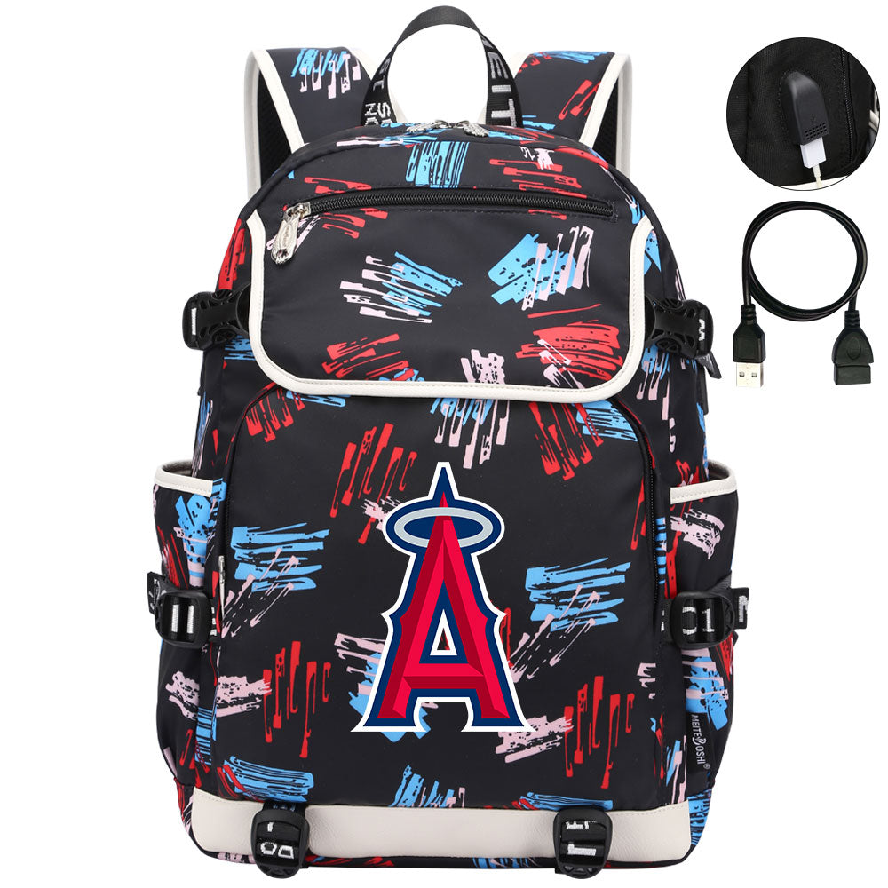 Los Angeles Angels Backpack School Notebook Travel Bags