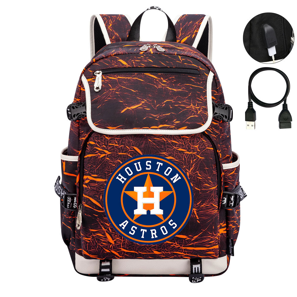 Houston Astros Backpack School Notebook Travel Bags
