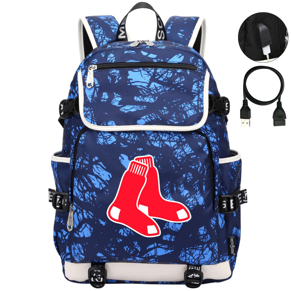 Boston Red Sox Backpack School Notebook Travel Bags