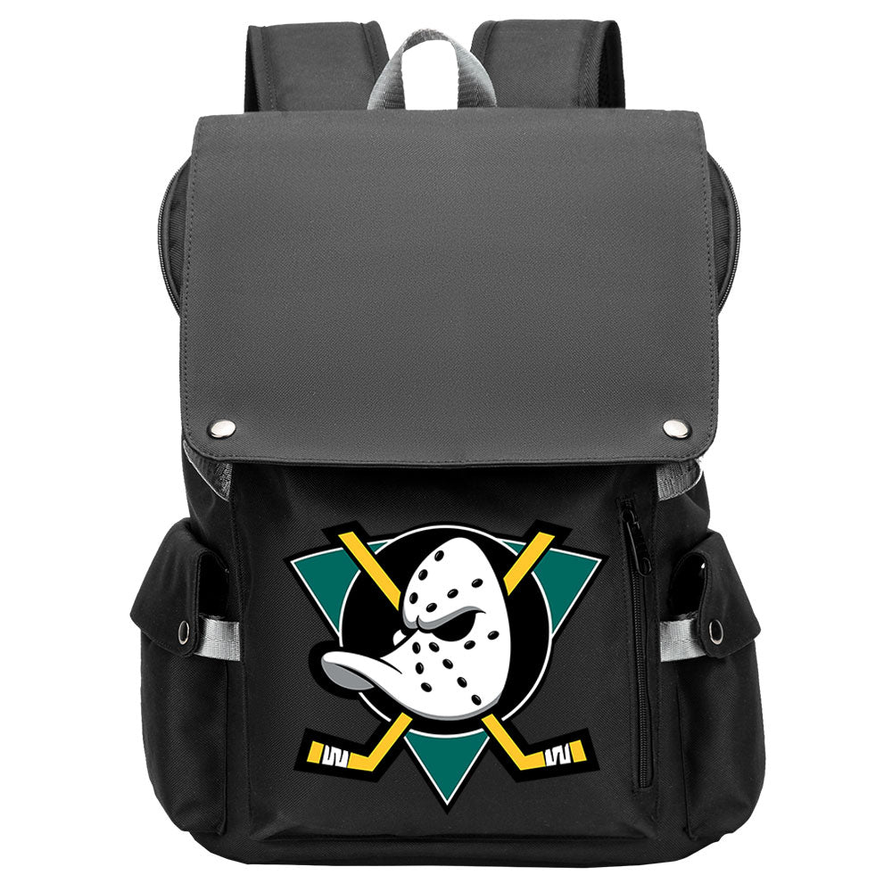 Anaheim Ducks Hockey Team Laptop Backpack Oxford School Bag
