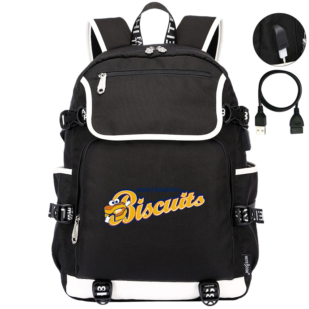 Montgomery Biscuits Backpack School Notebook Travel Bags