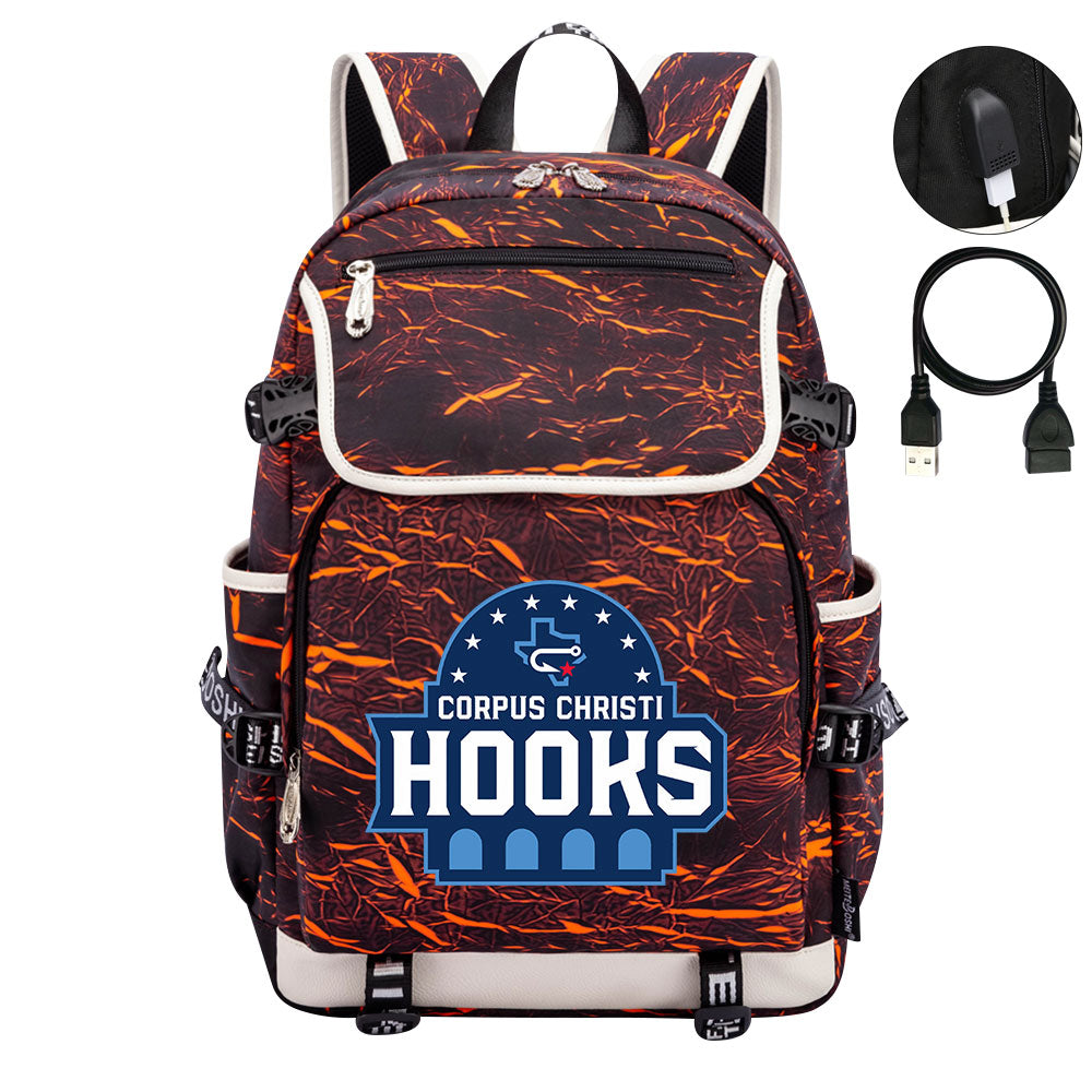 Corpus Christi Hooks Backpack School Notebook Travel Bags