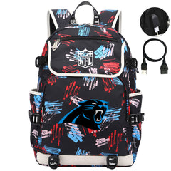 Carolina Panthers Football Team Rugby Backpack School Notebook Travel Bag
