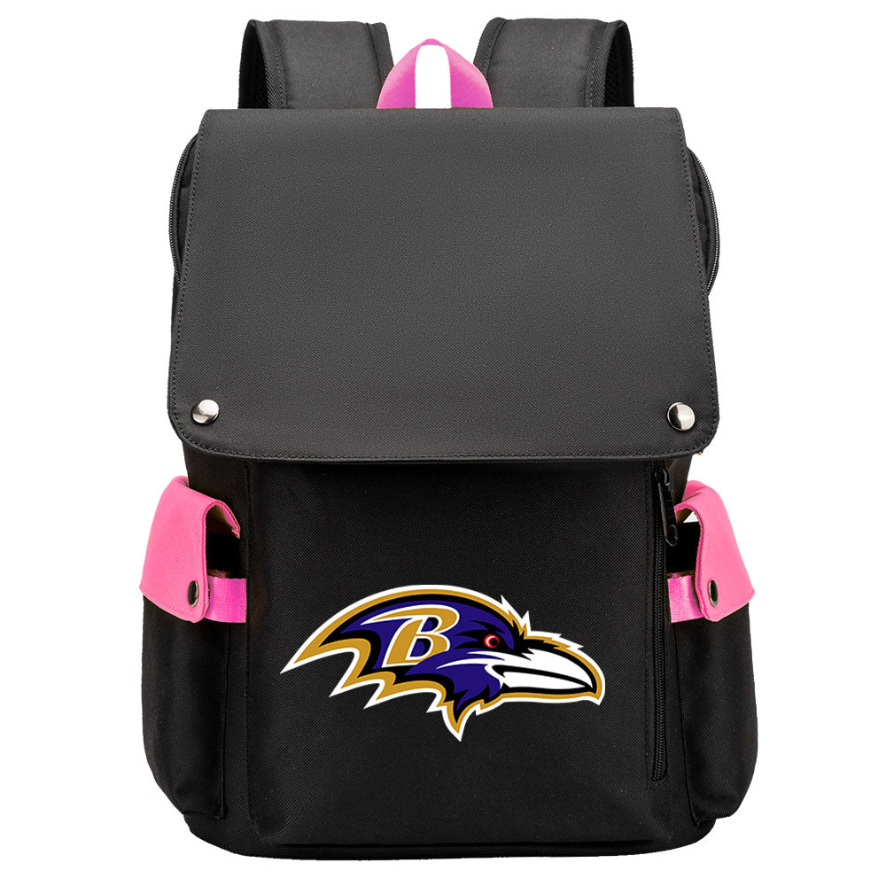 Baltimore Ravens Football Team Rugby Laptop Backpack Oxford School Bag