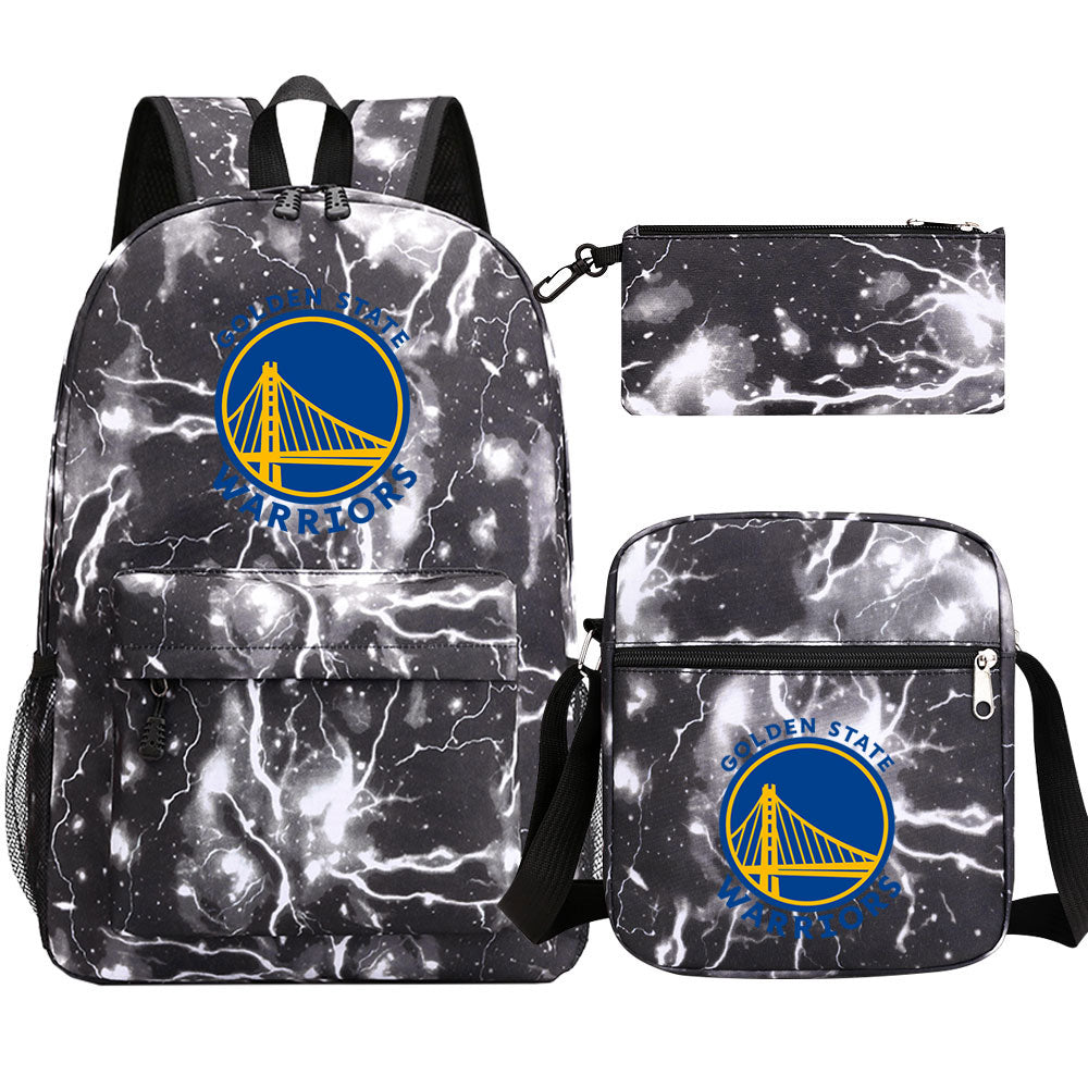 Golden State Warriors Basketball School Backpack Shoulder Bag Pencil Bags 3pcs Set