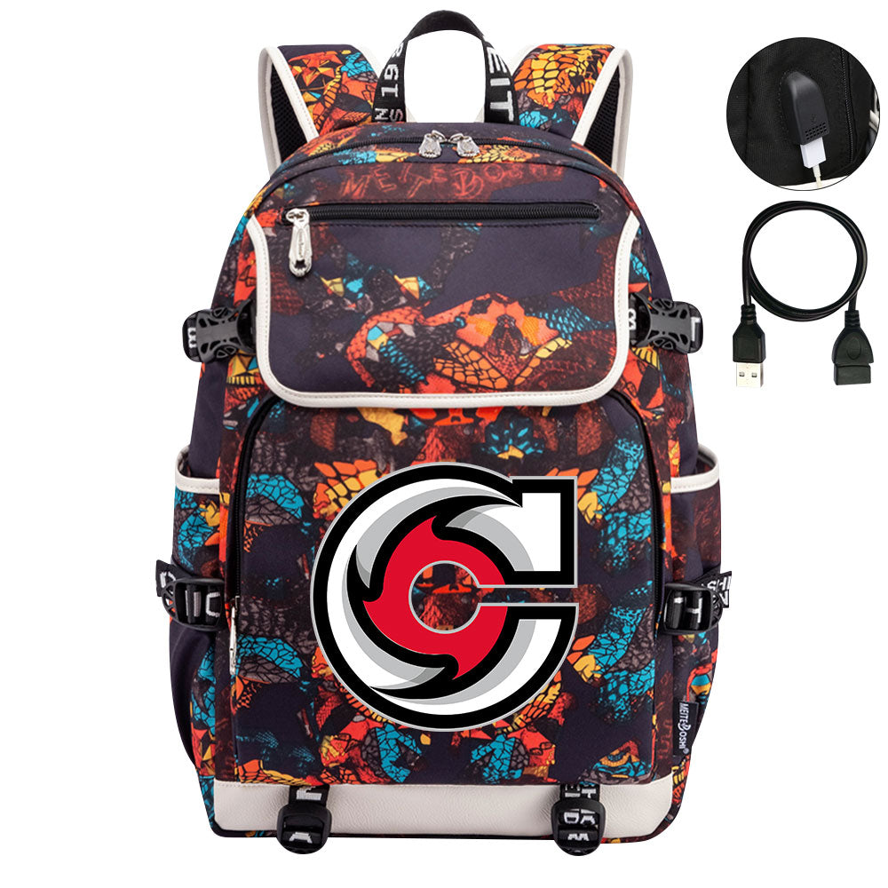Cincinnati Cyclones Hockey League Backpack School Notebook Travel Bag