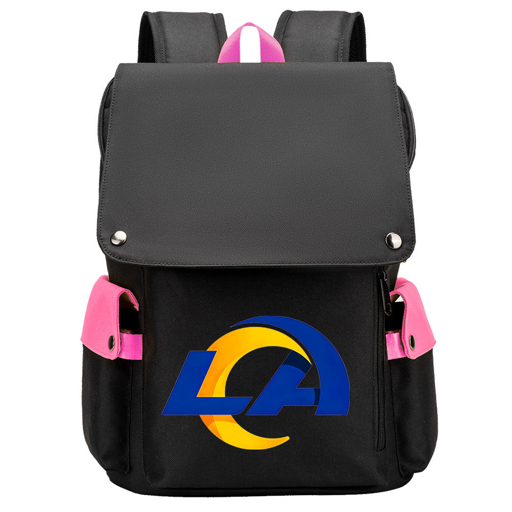 Los Angeles Rams Football Team Rugby Laptop Backpack Oxford School Bag