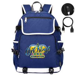 Edmonton Oil Kings Hockey League Backpack School Notebook Travel Bag