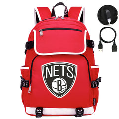 Brooklyn Nets Backpack School Notebook Travel Bags