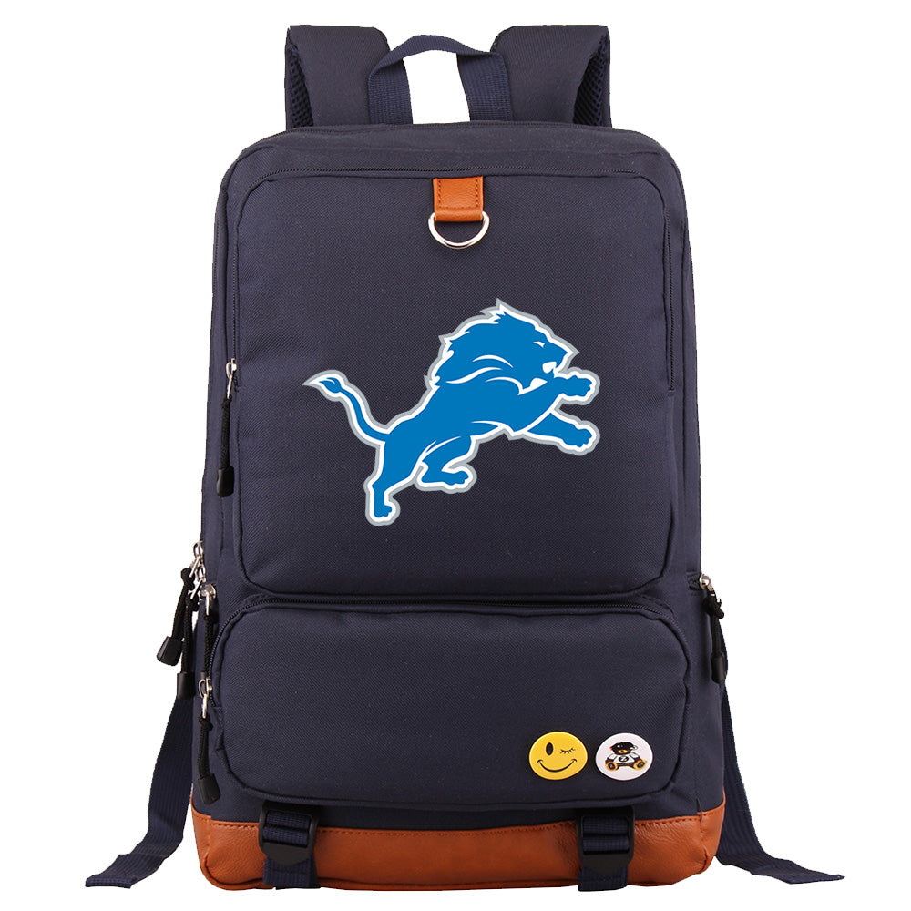 Detroit Lions Football Team Rugby Proof Backpack NoteBook Laptop School Bag
