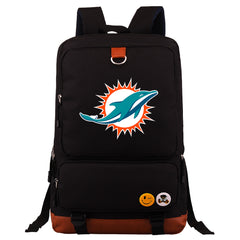 Miami Dolphins Football Team Rugby Proof Backpack NoteBook Laptop School Bag