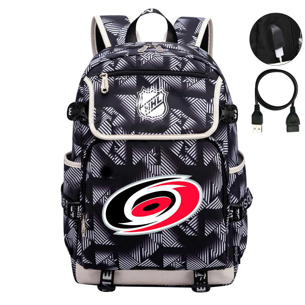 Carolina Hurricanes Hockey League Backpack School Notebook Travel Bag