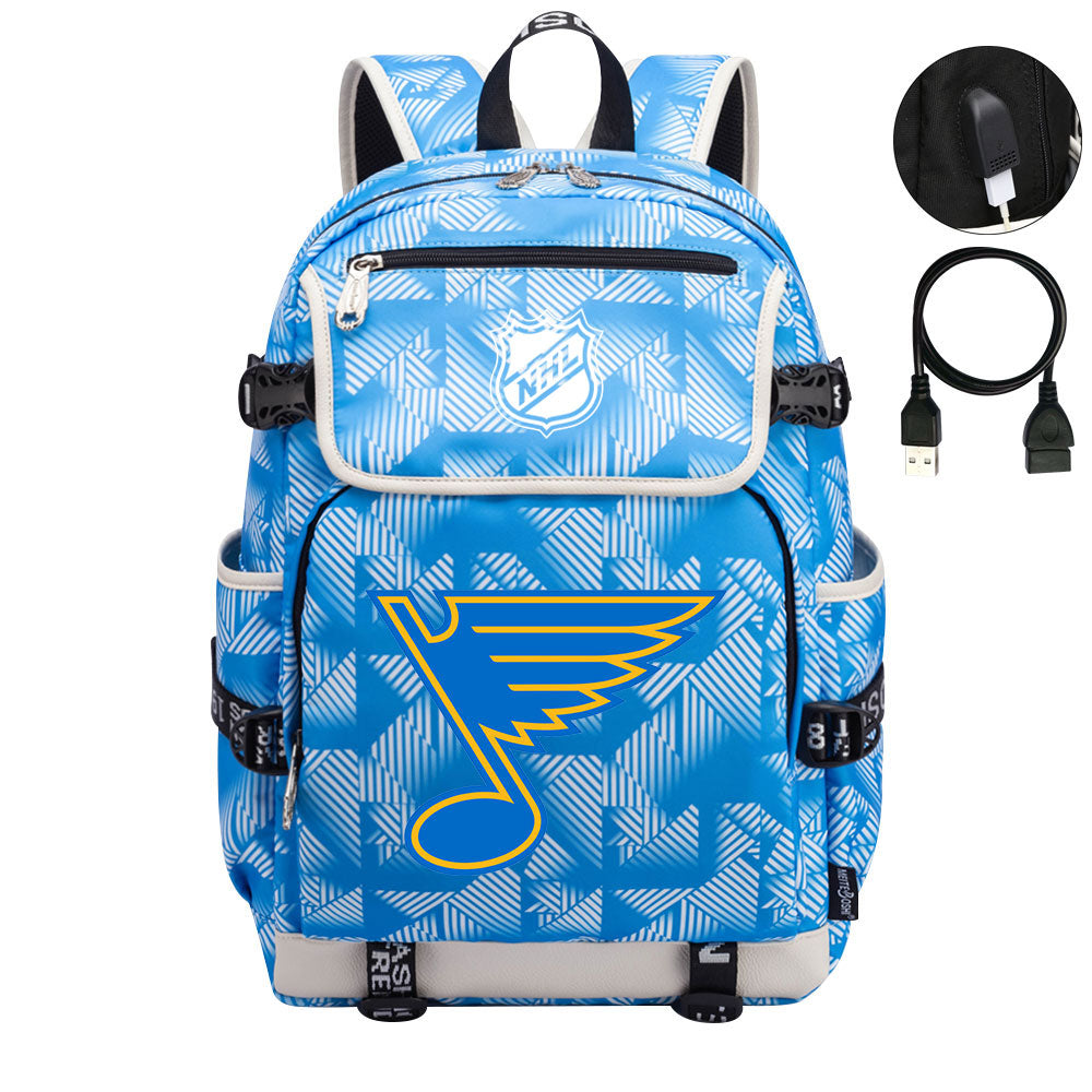 St Louis Blues Hockey Team Backpack School Notebook Travel Bags
