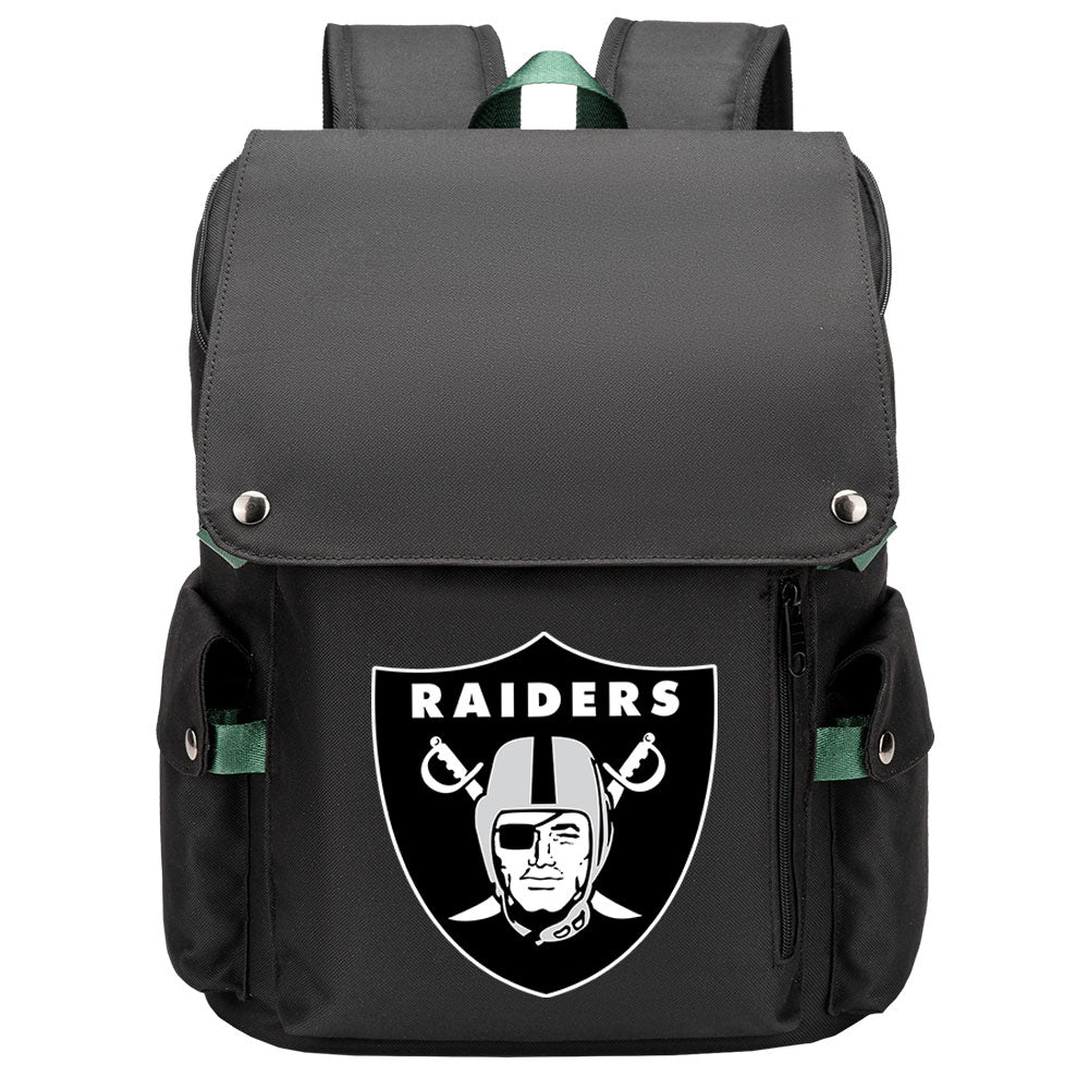 Oakland Raiders Football Team Rugby Laptop Backpack Oxford School Bag